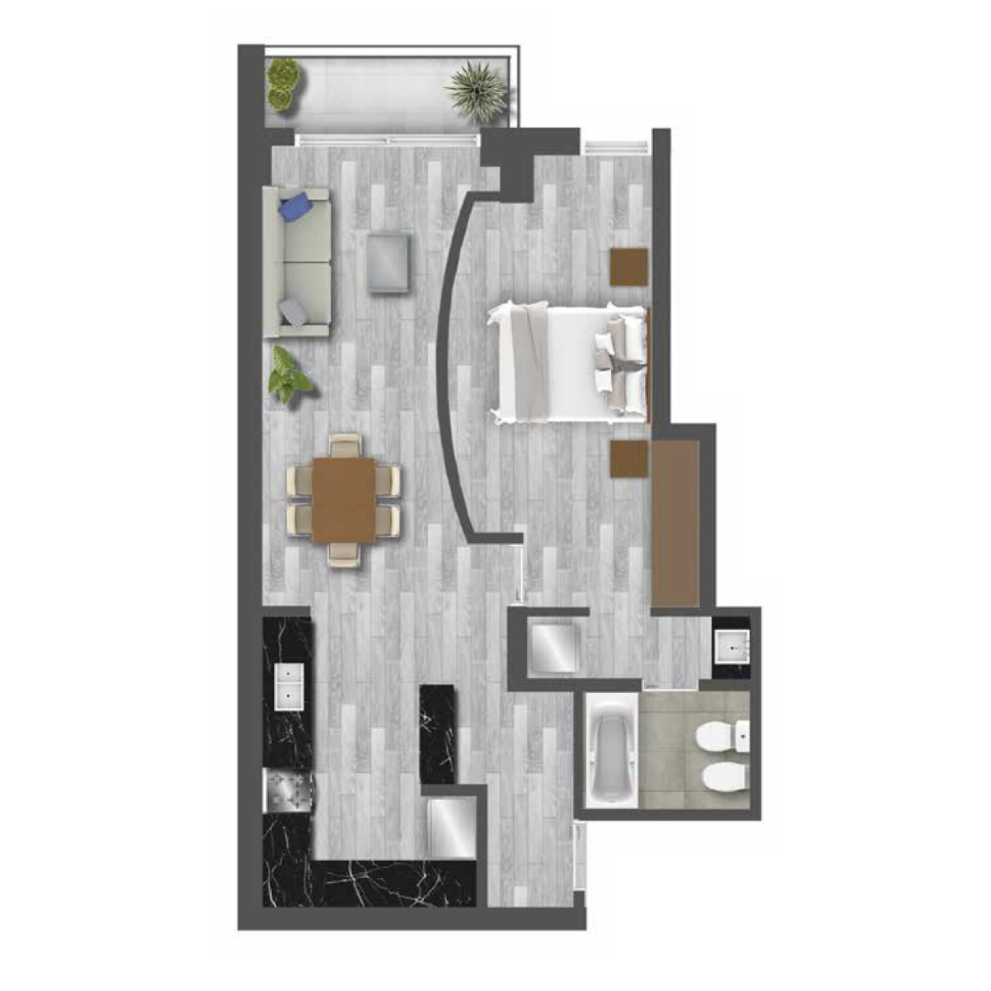 Un dormitorio Piso 1 a 11 A Ricchieri Land