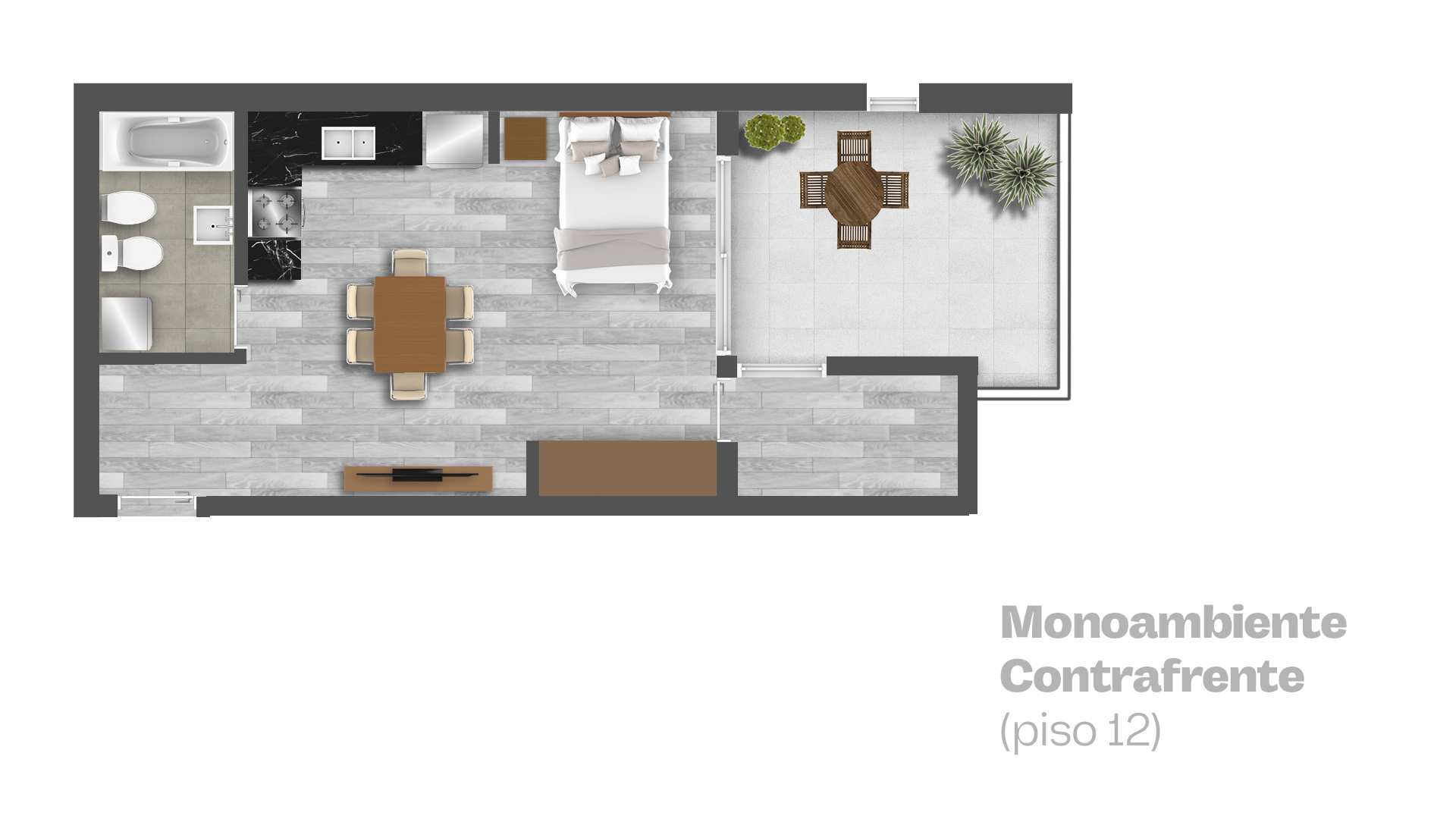 Monoambiente Piso 12 Ricchieri Land