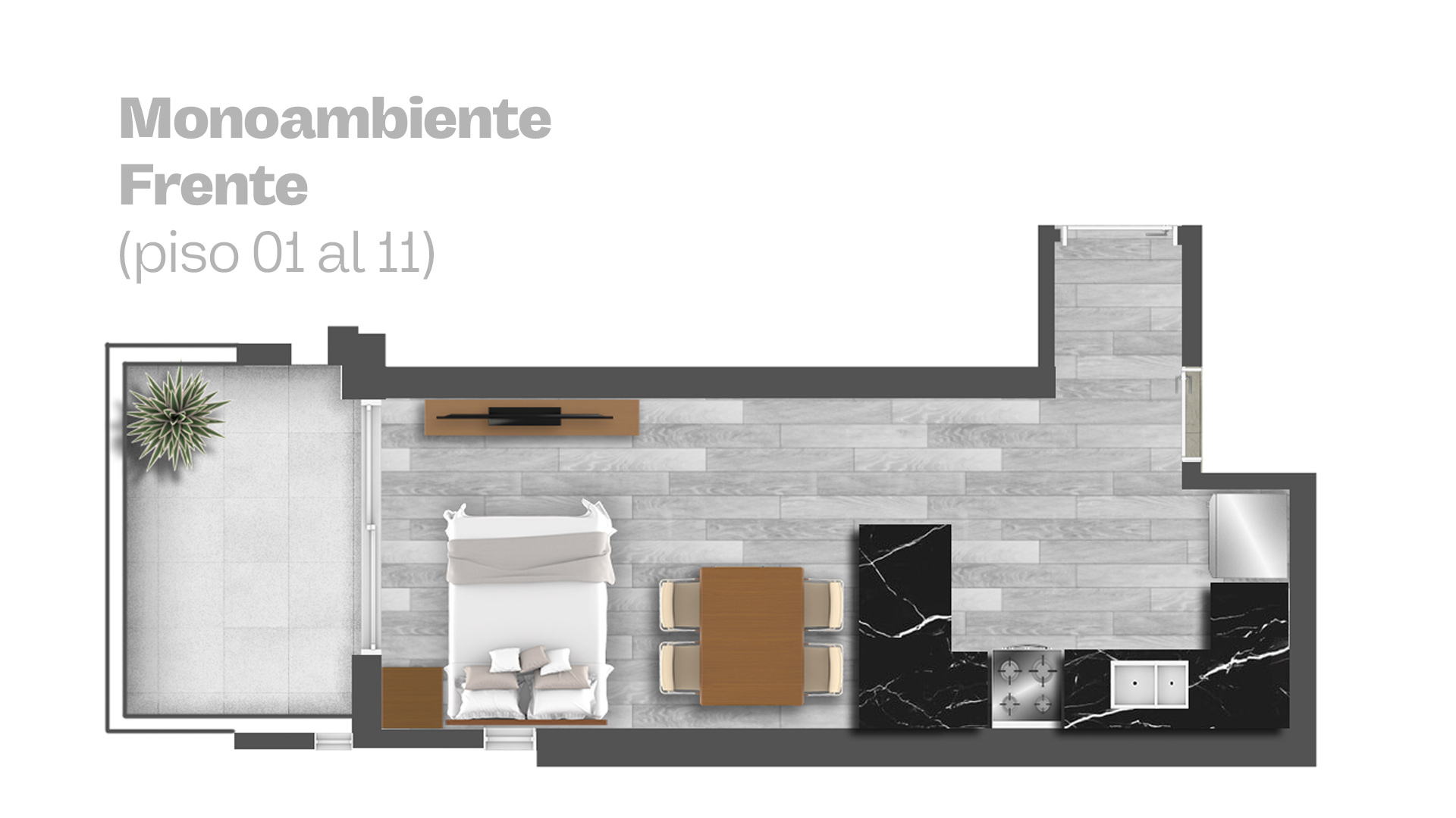 Monoambiente Piso 1 a 11 Ricchieri Land
